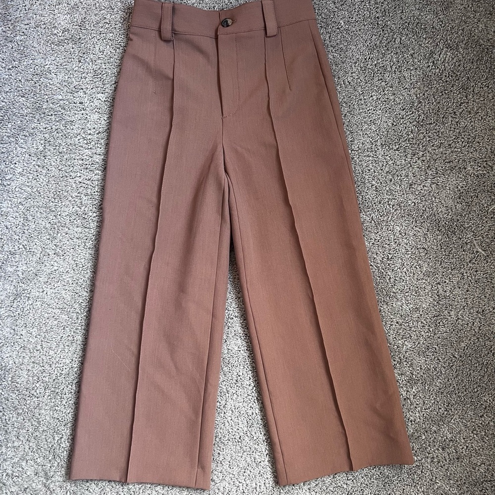 ZARA pleated cropped pants - XS